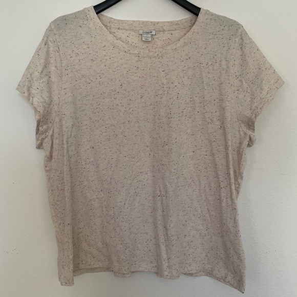 J. Crew Tops - J. Crew Marbled Cream T-Shirt 2XL